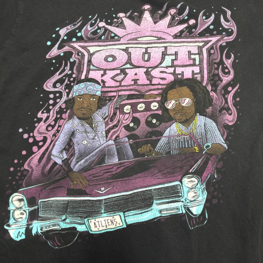 Outkast ATLiens Graphic Band T-Shirt Black Women's Large Modern